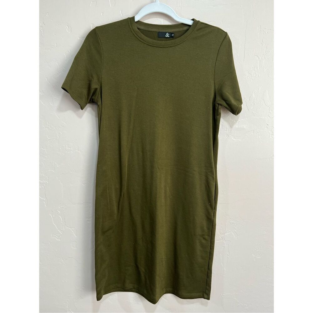Olive Green T-shirt Dress